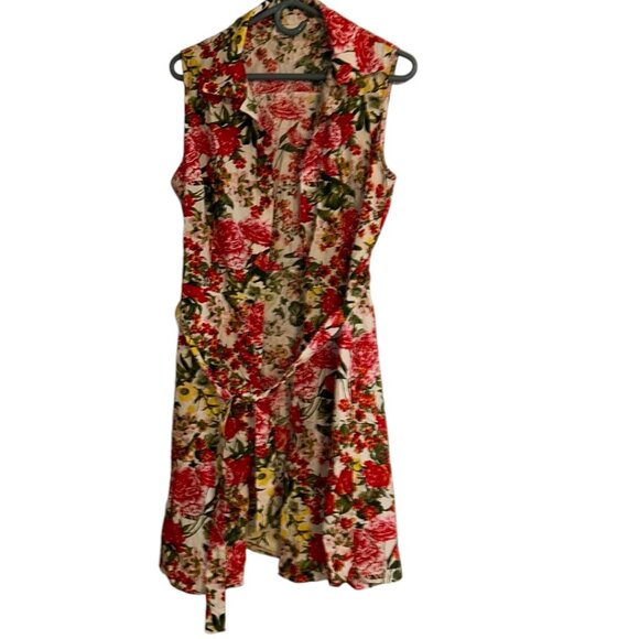 CHLOE+RENE GIRL DRESS WITH FLOWER COLOR RED SIZE M NEW WITH NO TAG - Picture 3 of 7